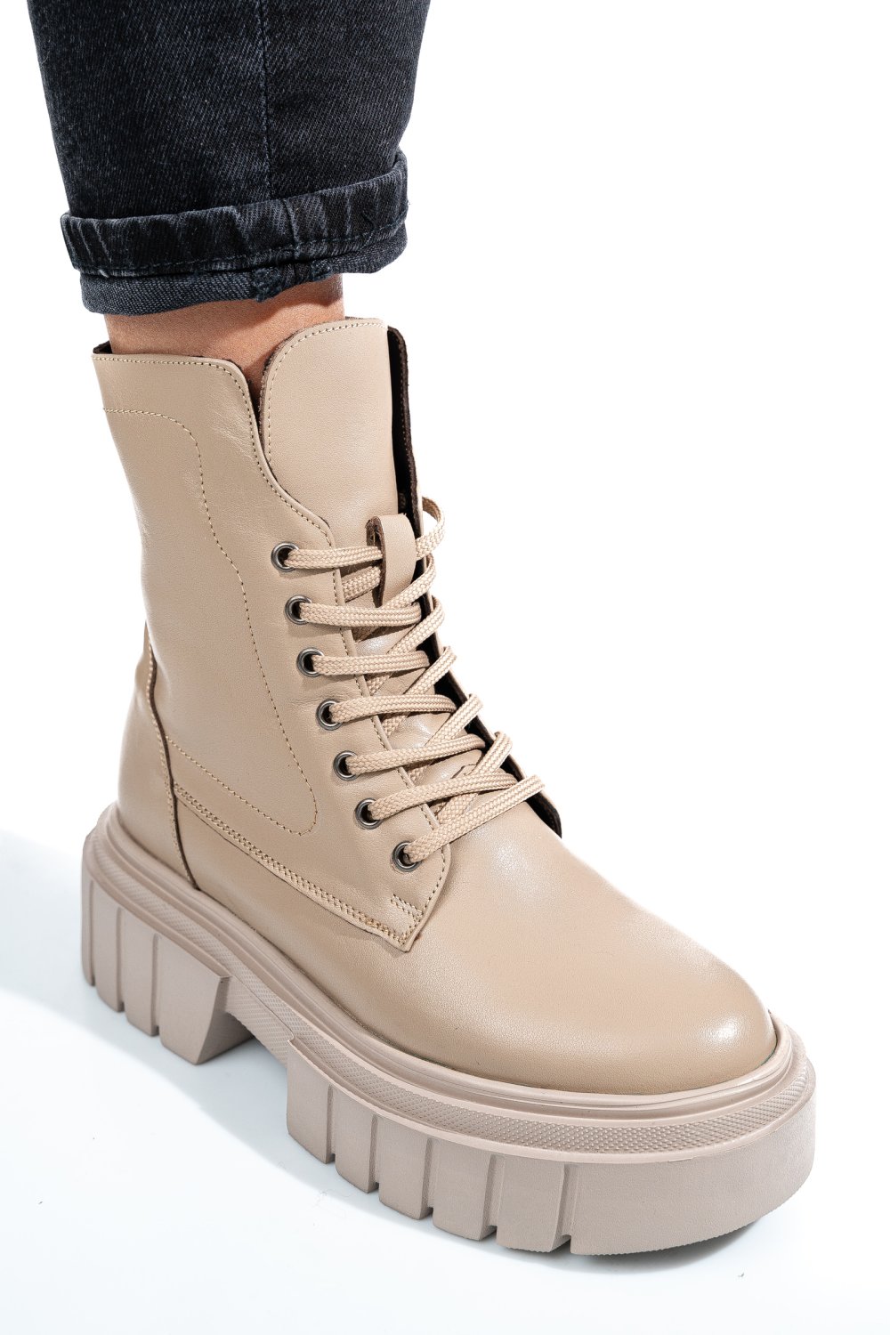 GHETE DAMA PIELE NATURALA TAUPE 2S7722833NB