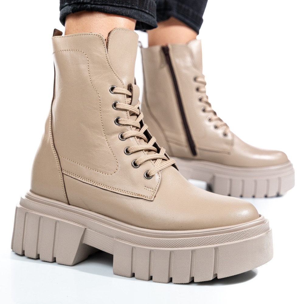 GHETE DAMA PIELE NATURALA TAUPE 2S7722833NB