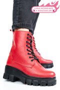 GHETE ROSII PIELE NATURALA 1S7755