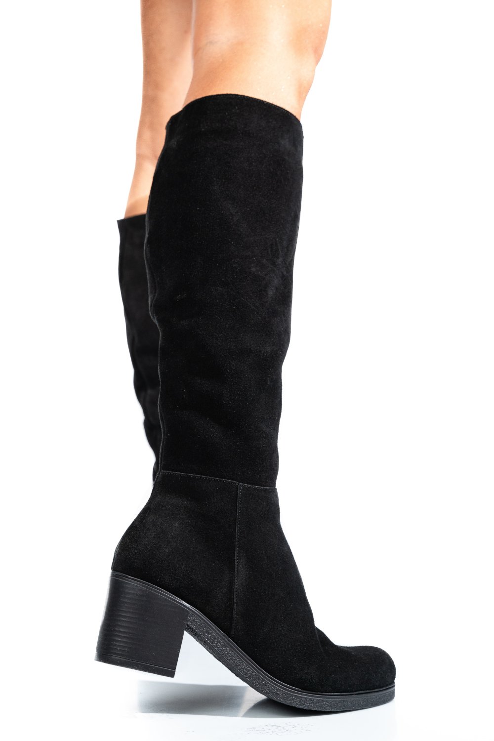 CIZME NEGRE PIELE NATURALA INTOARSA 8S7700