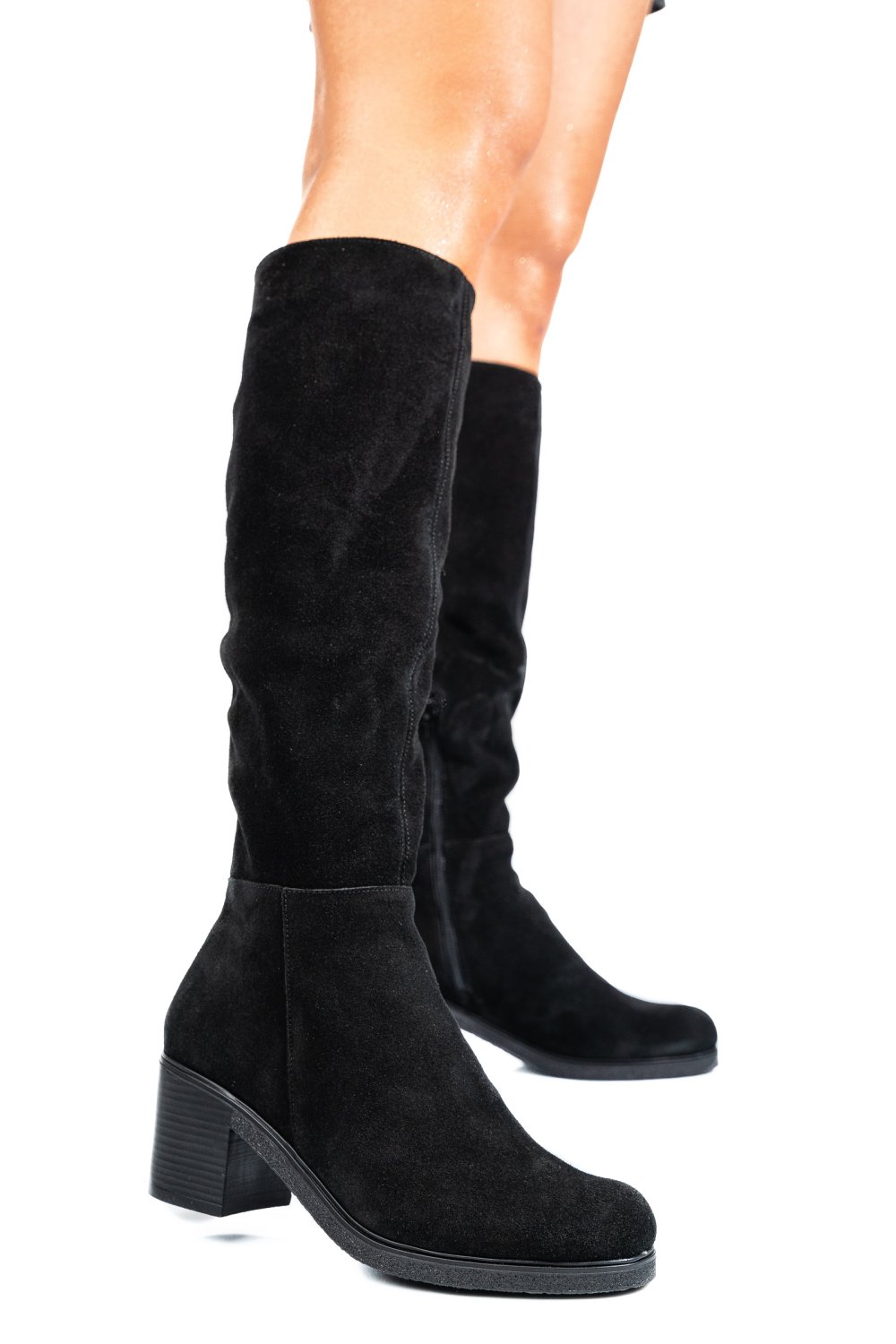 CIZME NEGRE PIELE NATURALA INTOARSA 8S7700