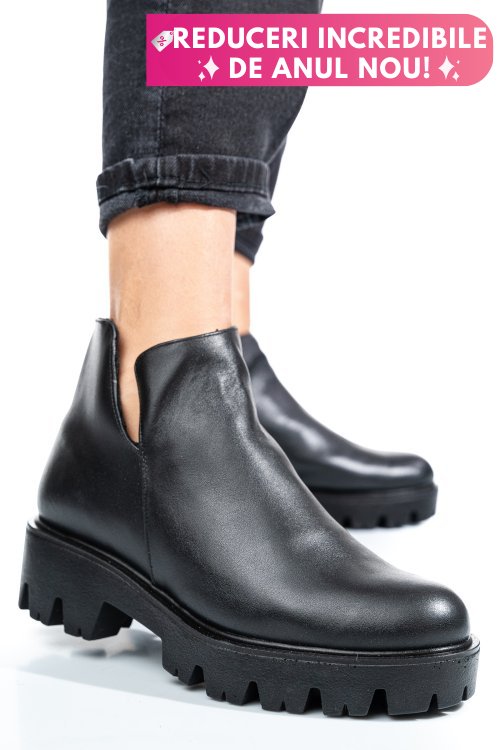 Ghete negre piele naturala 0s7724