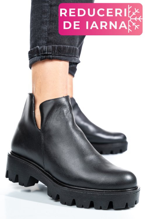 Ghete negre piele naturala 0s7724