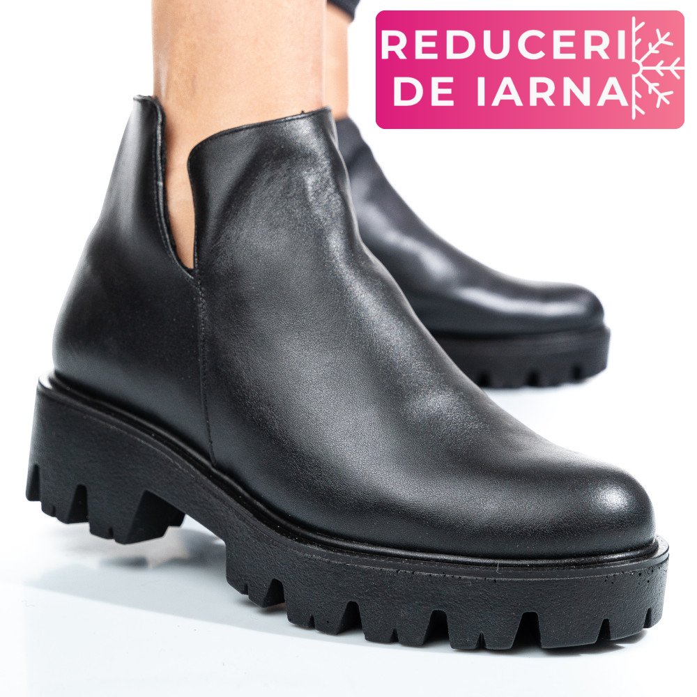 GHETE NEGRE PIELE NATURALA 0S7724