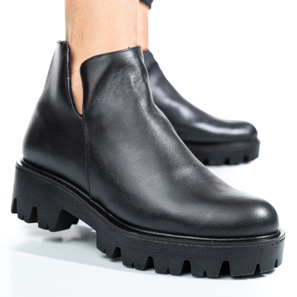 GHETE NEGRE PIELE NATURALA 0S7724
