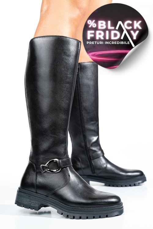 Cizme femei piele naturala negre ws77b54h13