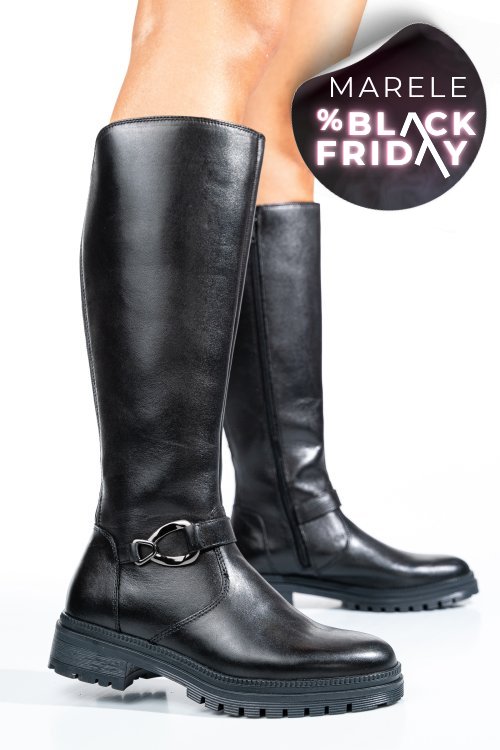 Cizme femei piele naturala negre ws77b54h13