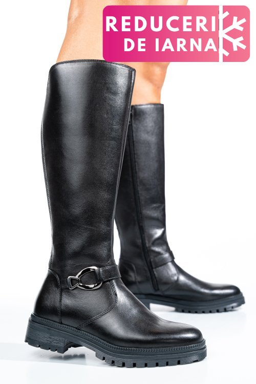 Cizme femei piele naturala negre ws77b54h13