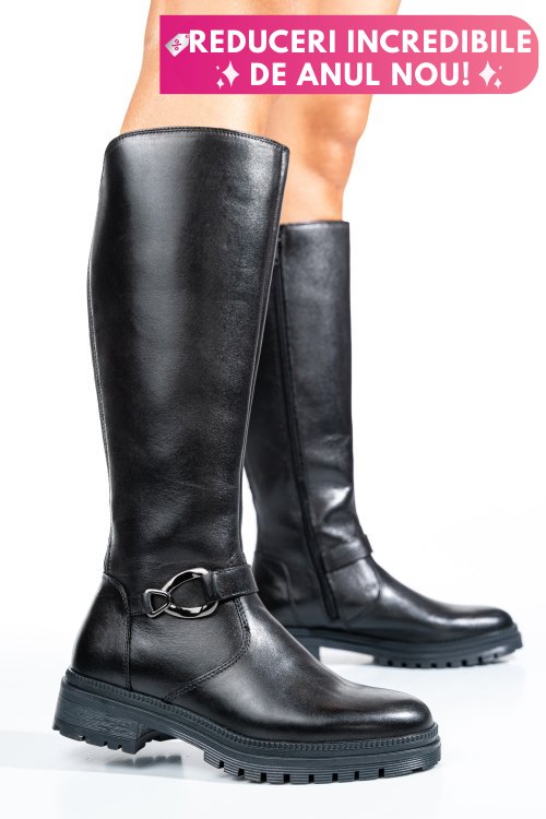 Cizme femei piele naturala negre ws77b54h13