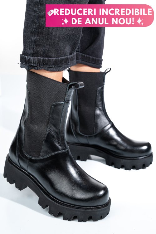 Ghete negre piele naturala 7s77628b