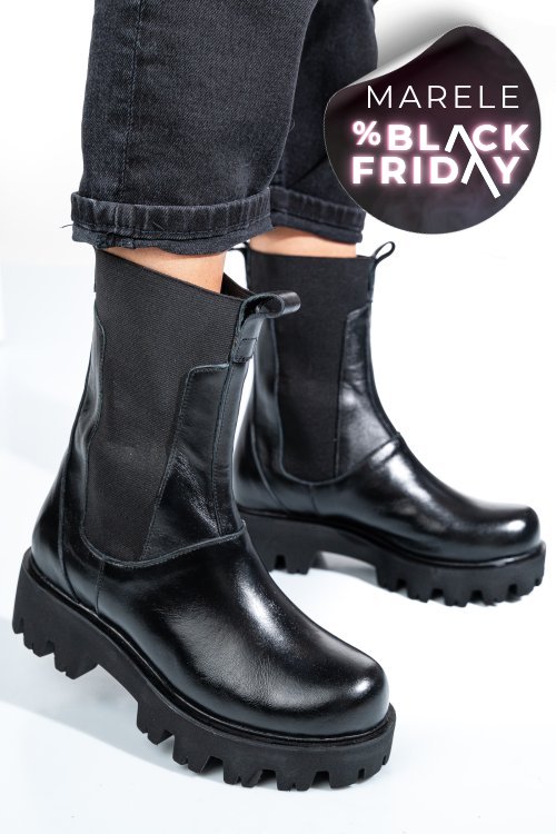 Ghete negre piele naturala 7s77628b