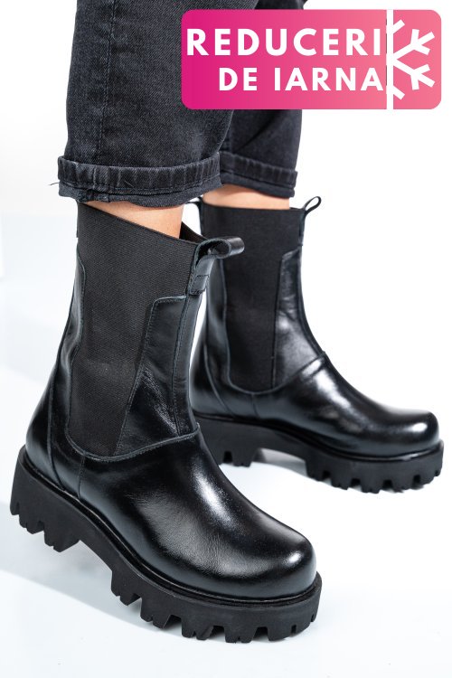 Ghete negre piele naturala 7s77628b