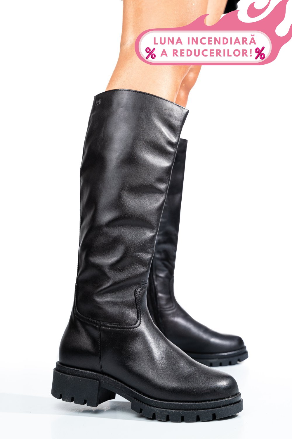 CIZME NEGRE PIELE NATURALA DS77ASIA