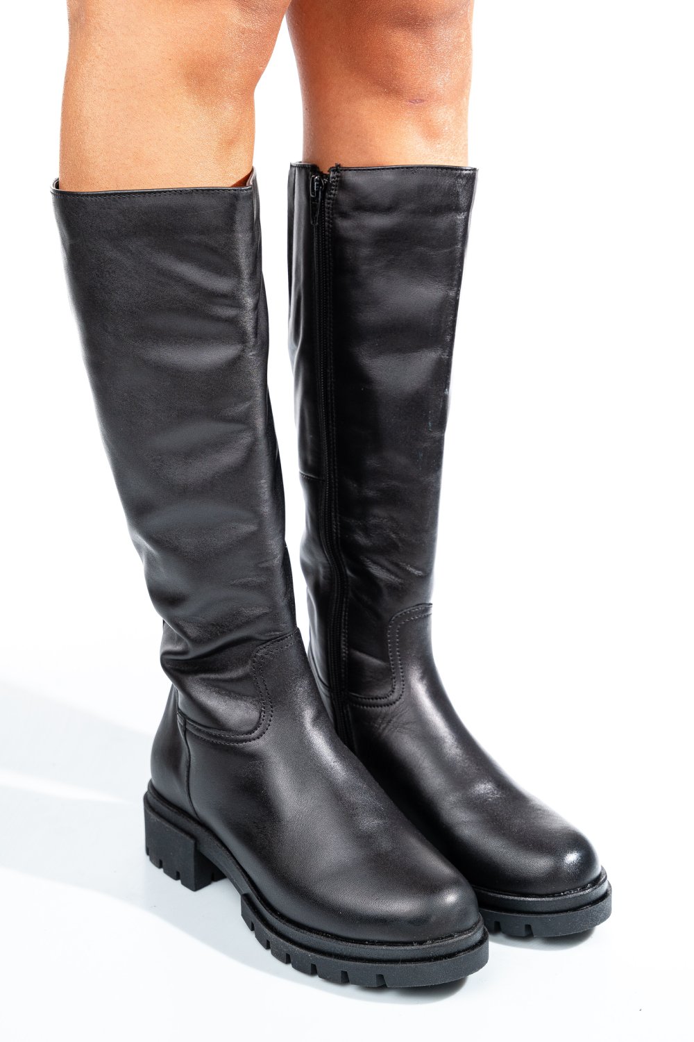 CIZME NEGRE PIELE NATURALA DS77ASIA