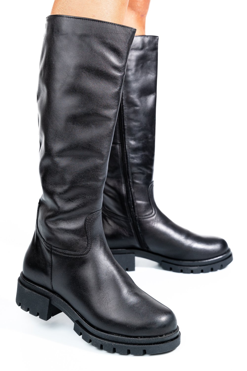 CIZME NEGRE PIELE NATURALA DS77ASIA