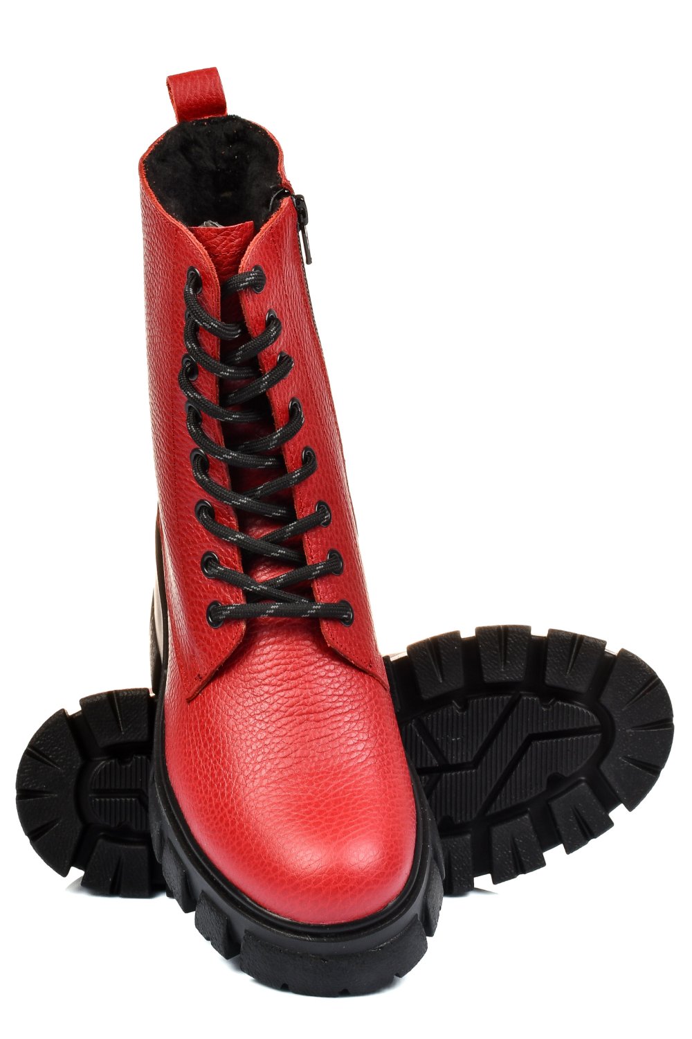 GHETE ROSII PIELE NATURALA 1S7755