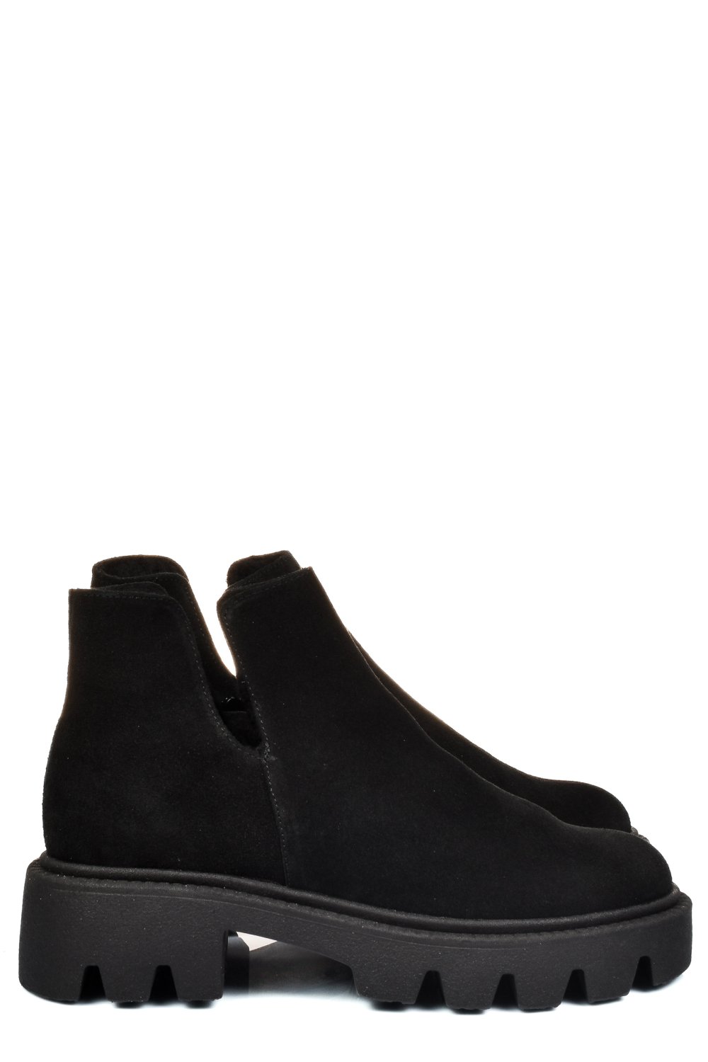 GHETE NEGRE PIELE NATURALA INTOARSA 0S7724