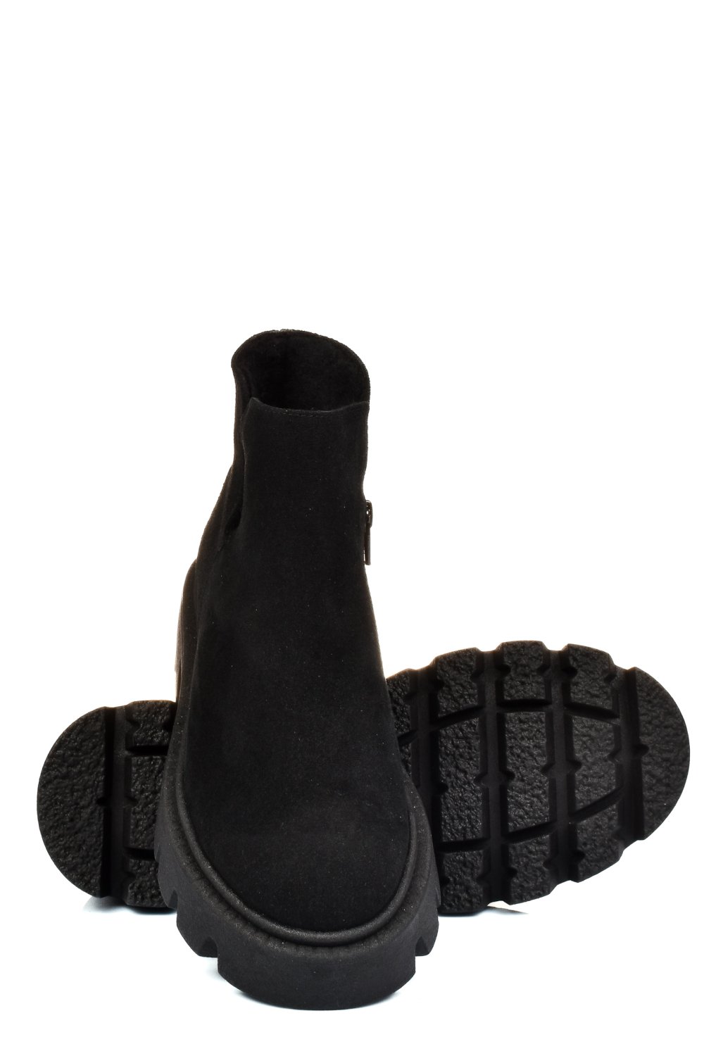 GHETE NEGRE PIELE NATURALA INTOARSA 0S7724