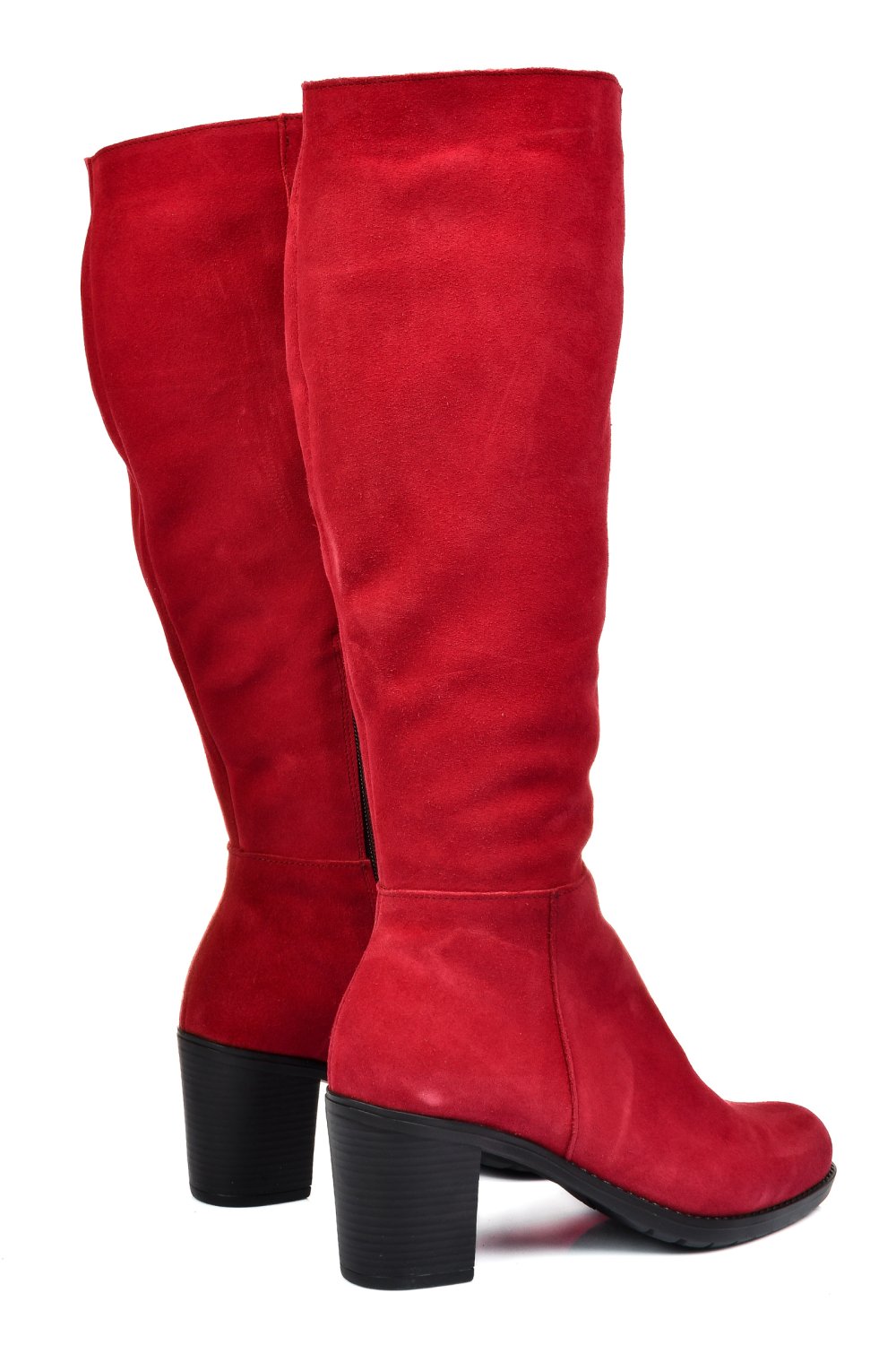 CIZME ROSII PIELE NATURALA INTOARSA 8S7700