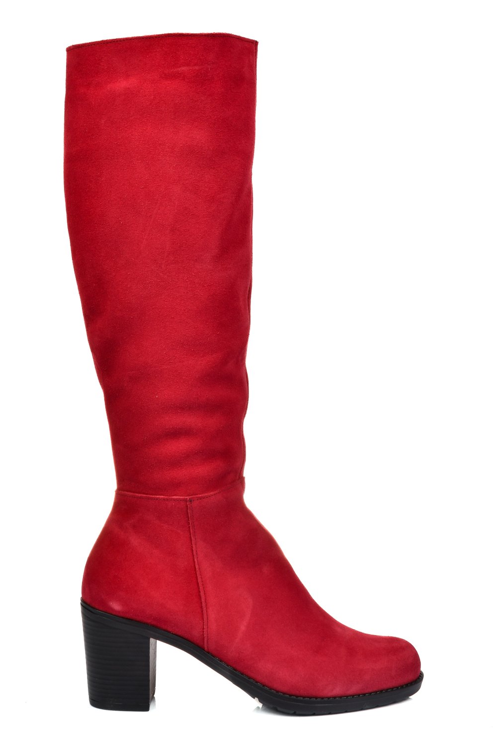 CIZME ROSII PIELE NATURALA INTOARSA 8S7700