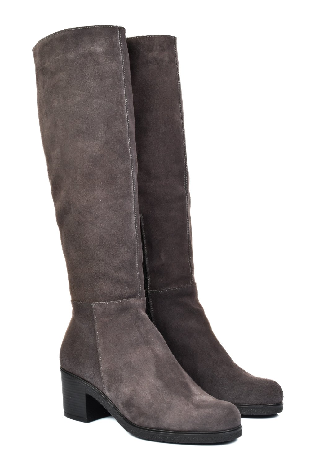 CIZME GRI PIELE NATURALA INTOARSA 8S7700