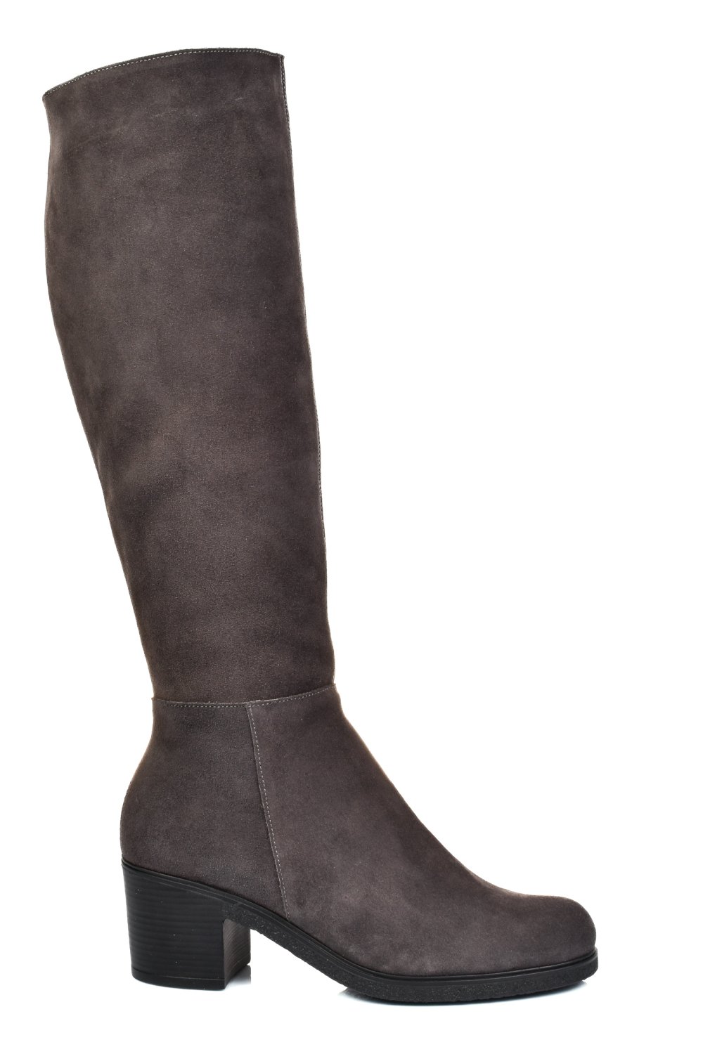 CIZME GRI PIELE NATURALA INTOARSA 8S7700