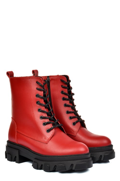 Ghete rosii piele naturala 1s7724