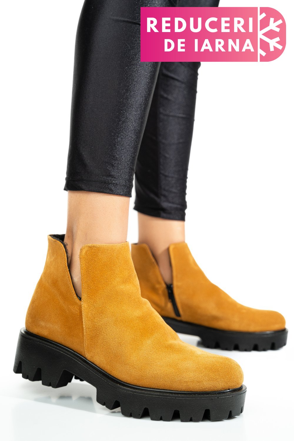 GHETE MARO DESCHIS PIELE NATURALA INTOARSA 0S7724