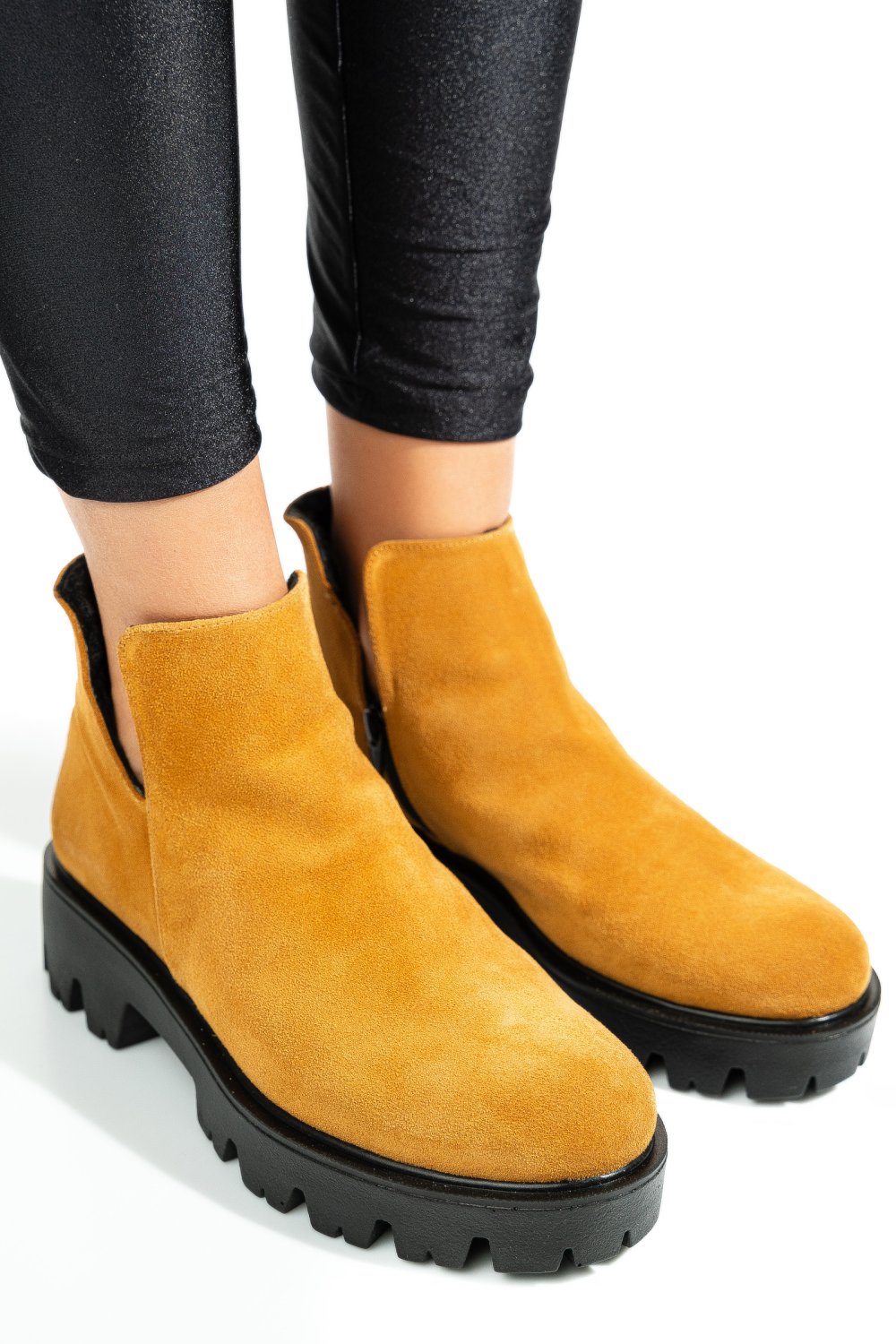 GHETE MARO DESCHIS PIELE NATURALA INTOARSA 0S7724