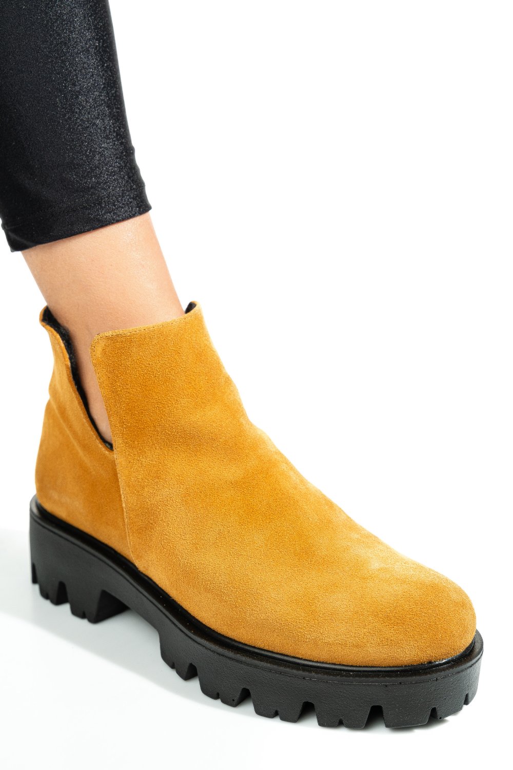 GHETE MARO DESCHIS PIELE NATURALA INTOARSA 0S7724