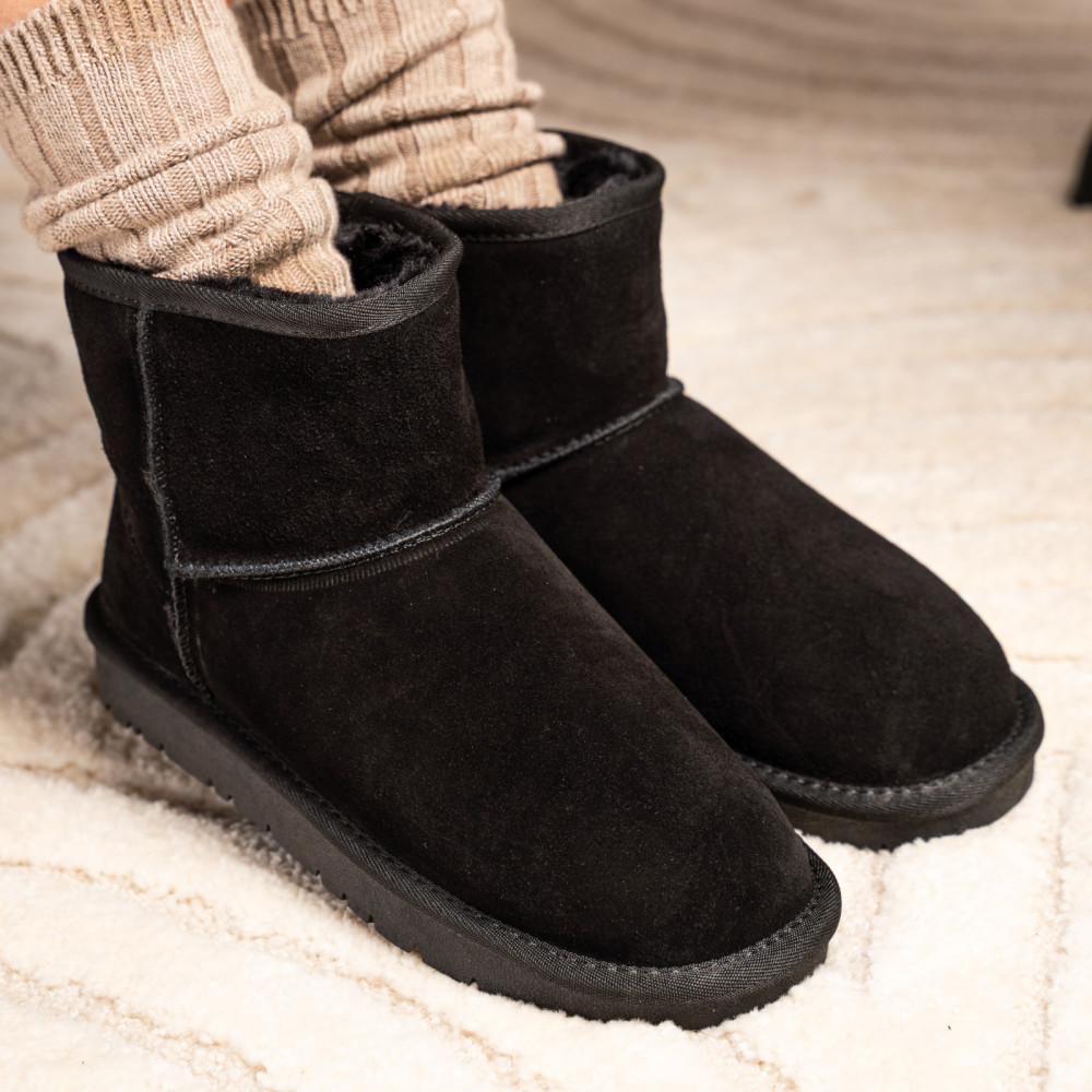 CIZME NEGRE PIELE NATURALA INTOARSA 5SP854