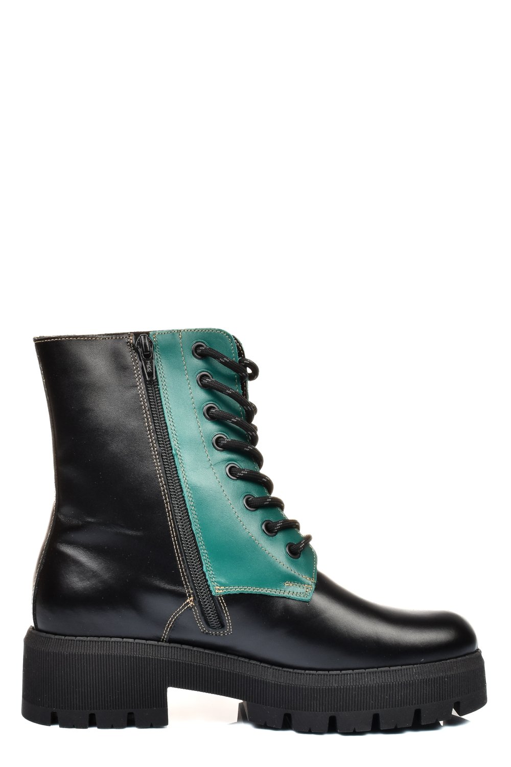 GHETE NEGRU VERDE PIELE NATURALA 1S7731