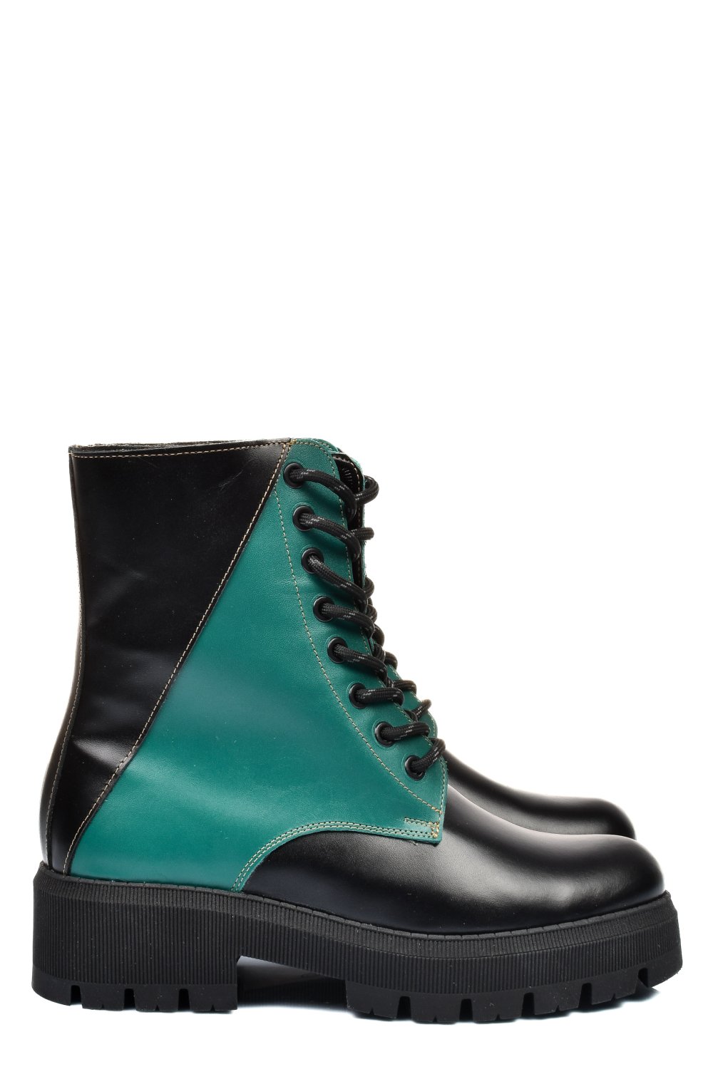 GHETE NEGRU VERDE PIELE NATURALA 1S7731