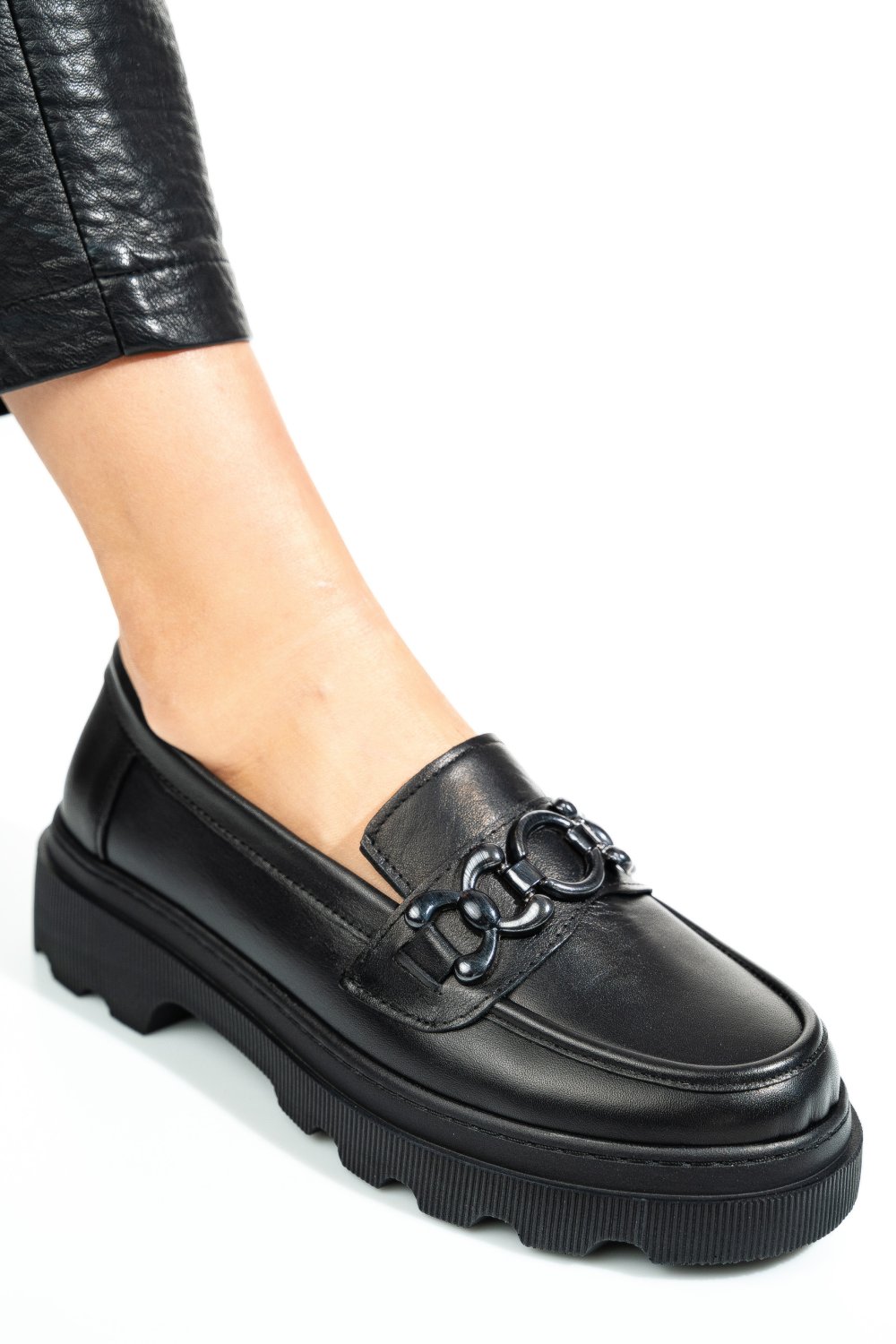 PANTOFI NEGRI PIELE NATURALA APCKD5402