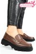 Pantofi maro piele naturala apckd2402