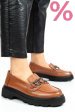 Pantofi maro piele naturala apckd5402