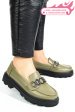 Pantofi olive piele naturala apckd5402
