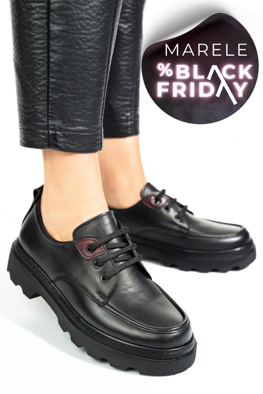 PANTOFI NEGRI PIELE NATURALA APCKD7465