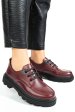 Pantofi bordo piele naturala apckd7465