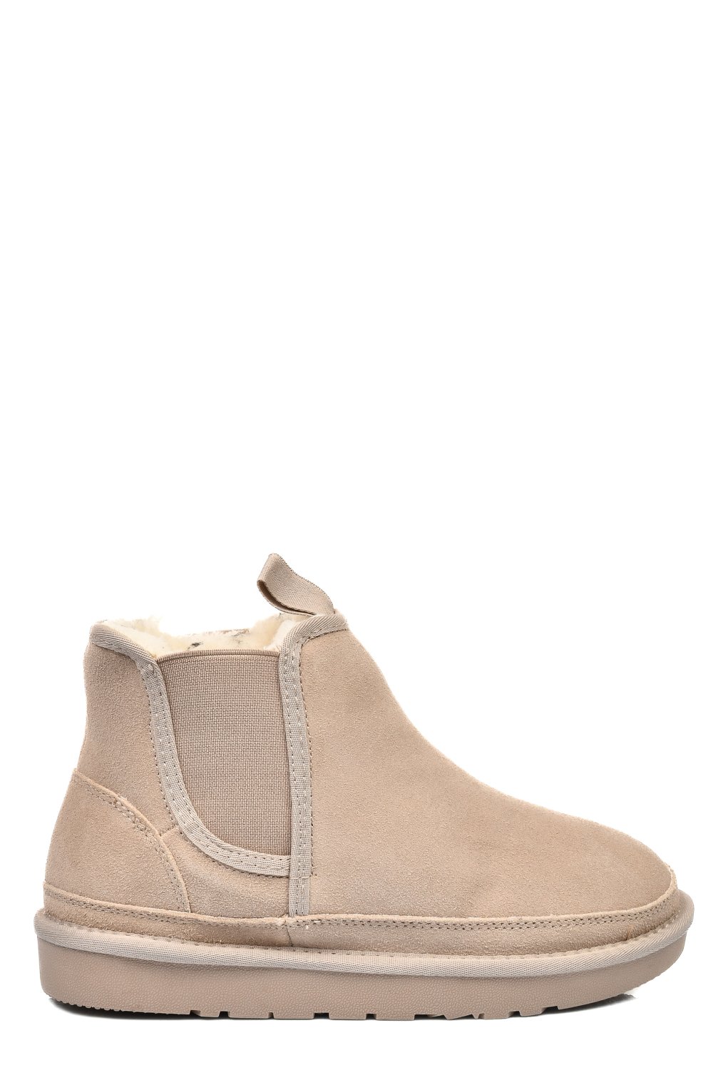 GHETE DAMA IMBLANITE PIELE NATURALA INTOARSA BEJ 1S77208