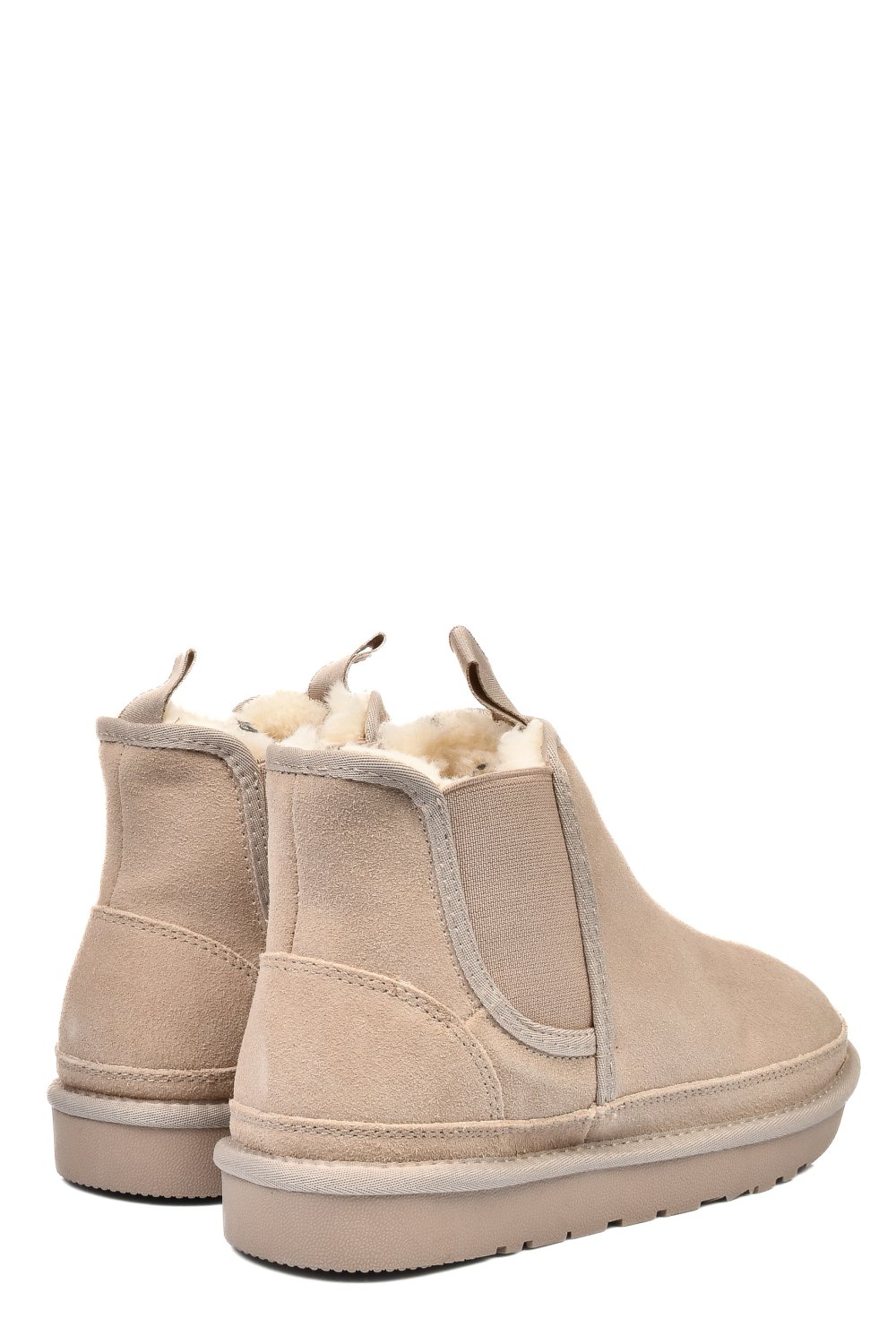 GHETE DAMA IMBLANITE PIELE NATURALA INTOARSA BEJ 1S77208