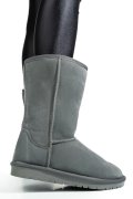 CIZME GRI PIELE NATURALA INTOARSA 5SP815