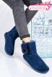 Cizme bleumarin piele naturala intoarsa 8sp131