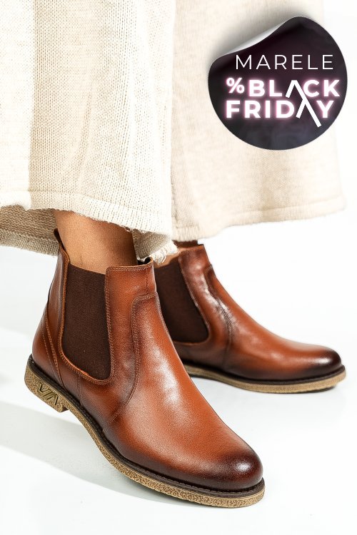 Ghete maro piele naturala 2s7711