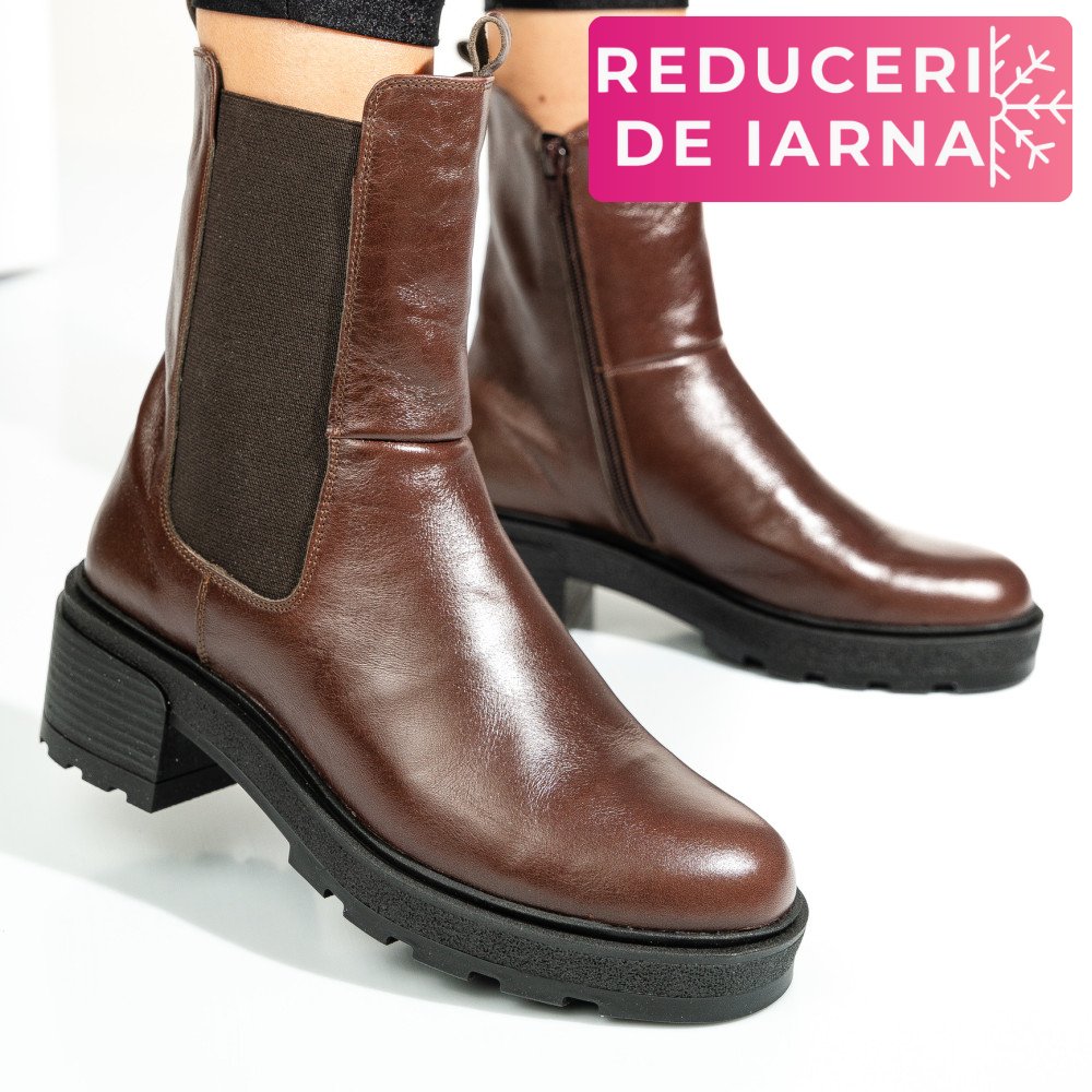 GHETE MARO INCHIS PIELE NATURALA 2S7724