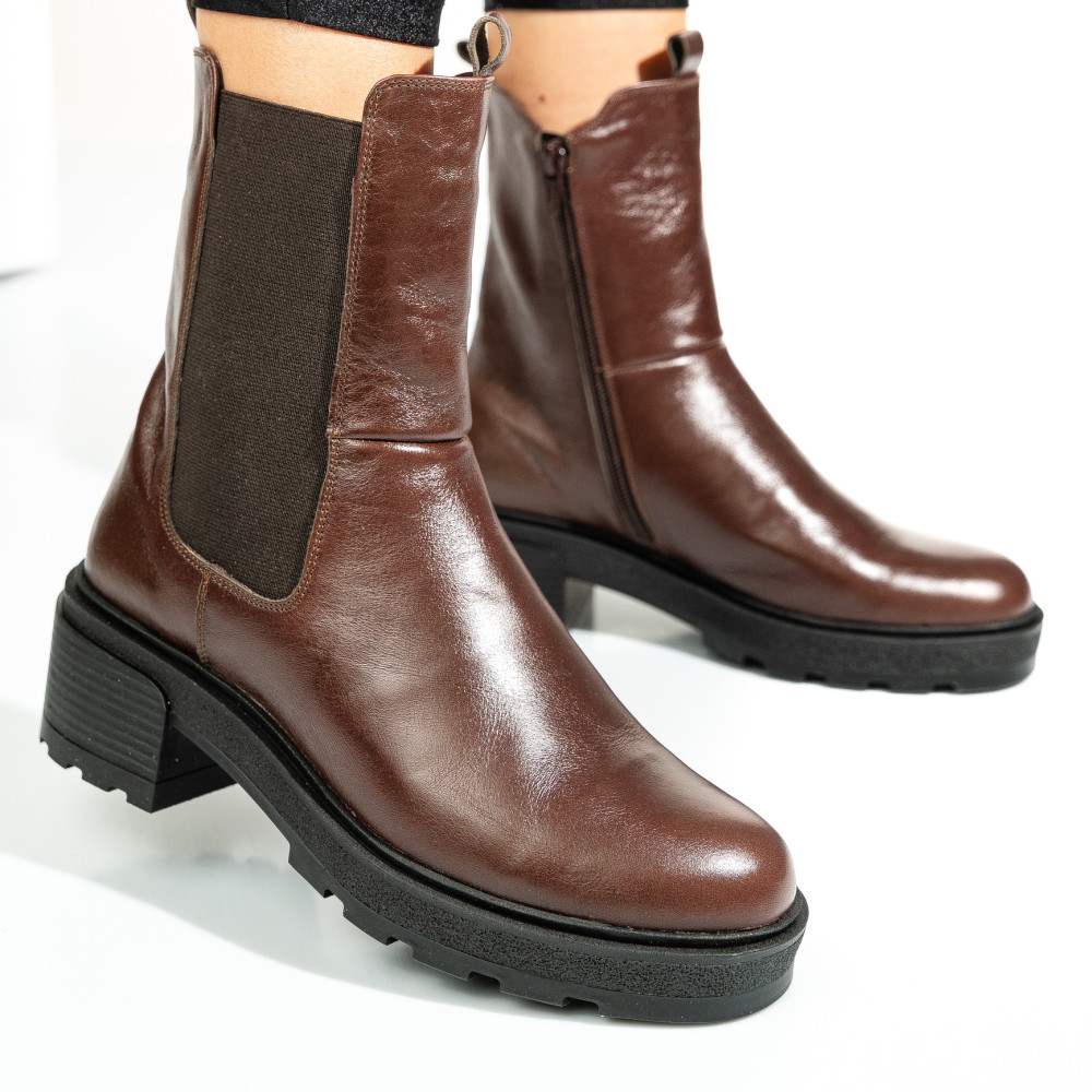 GHETE MARO INCHIS PIELE NATURALA 2S7724