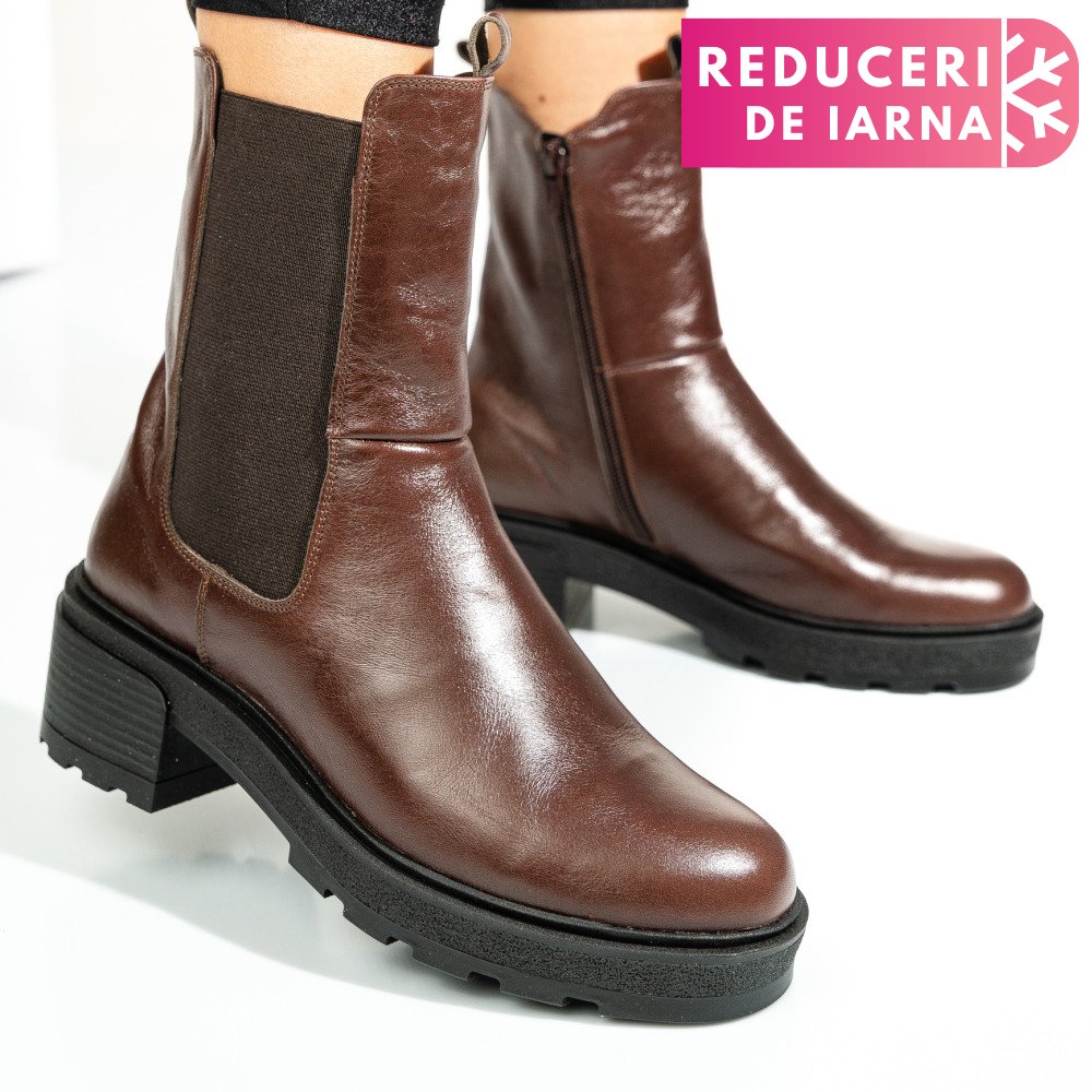 GHETE MARO INCHIS PIELE NATURALA 2S7724