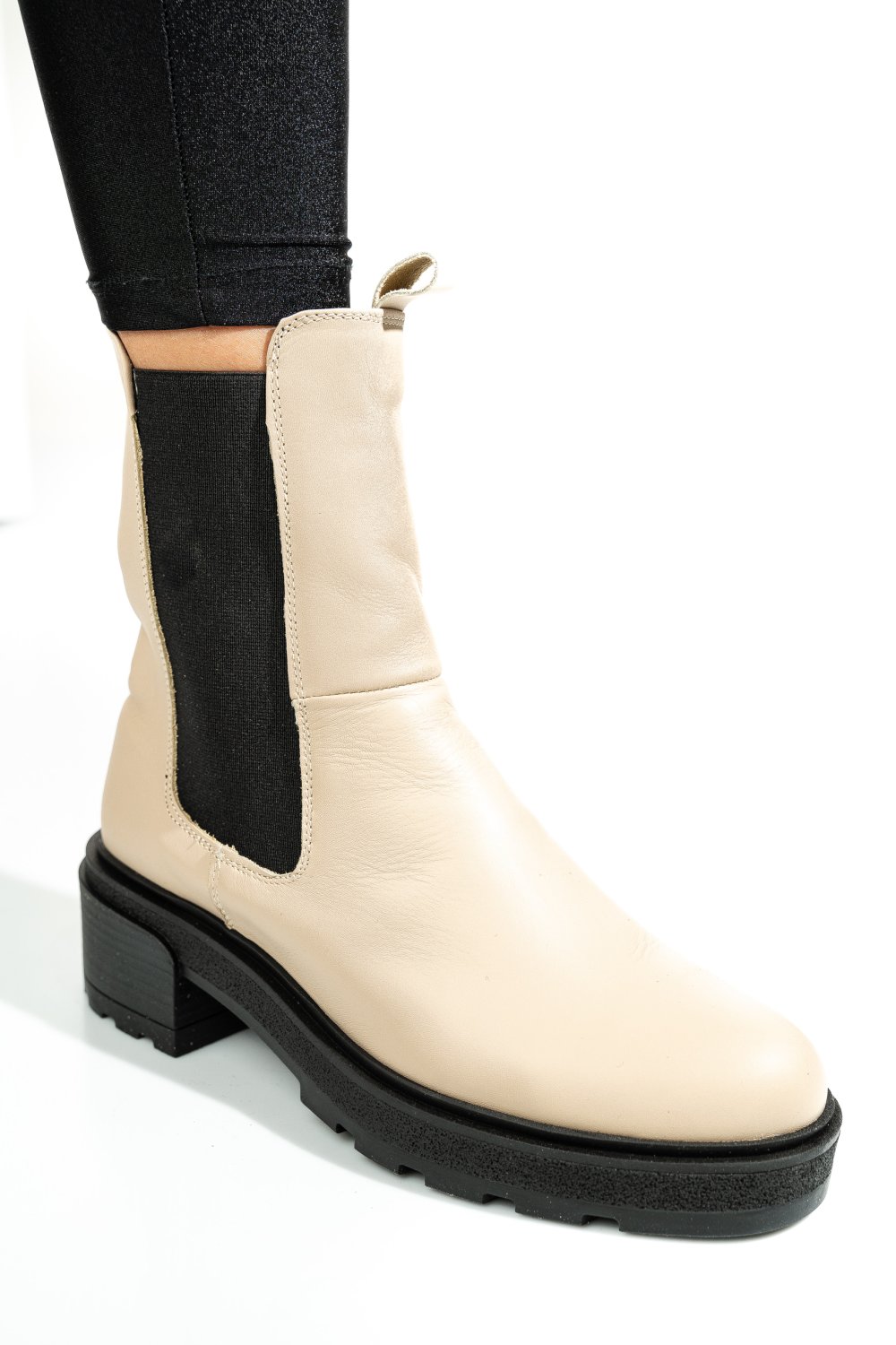 GHETE CREM PIELE NATURALA 2S7724