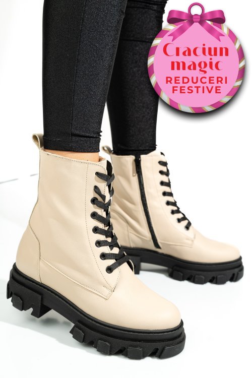 Ghete bej piele naturala 1s7724