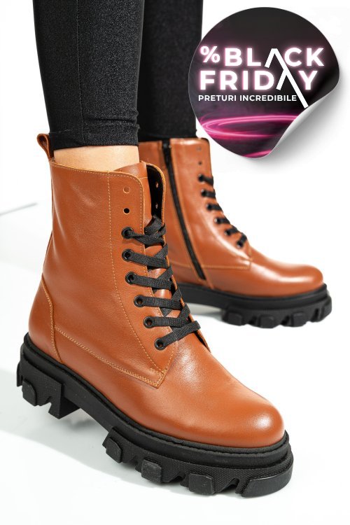 Ghete maro piele naturala 1s7724